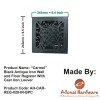 "Carmel" Black Antique Iron Wall and Floor Register with Cast Iron Louver